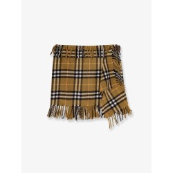 Wool and cashmere skirt with check motif