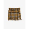 Wool and cashmere skirt with check motif