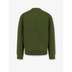 American script cotton blend sweatshirt with embroidered logo
