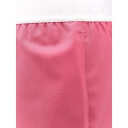 Wool shorts with frontal logo