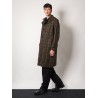 Cotton trench with check motif
