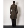 Cotton trench with check motif