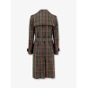 Cotton trench with check motif