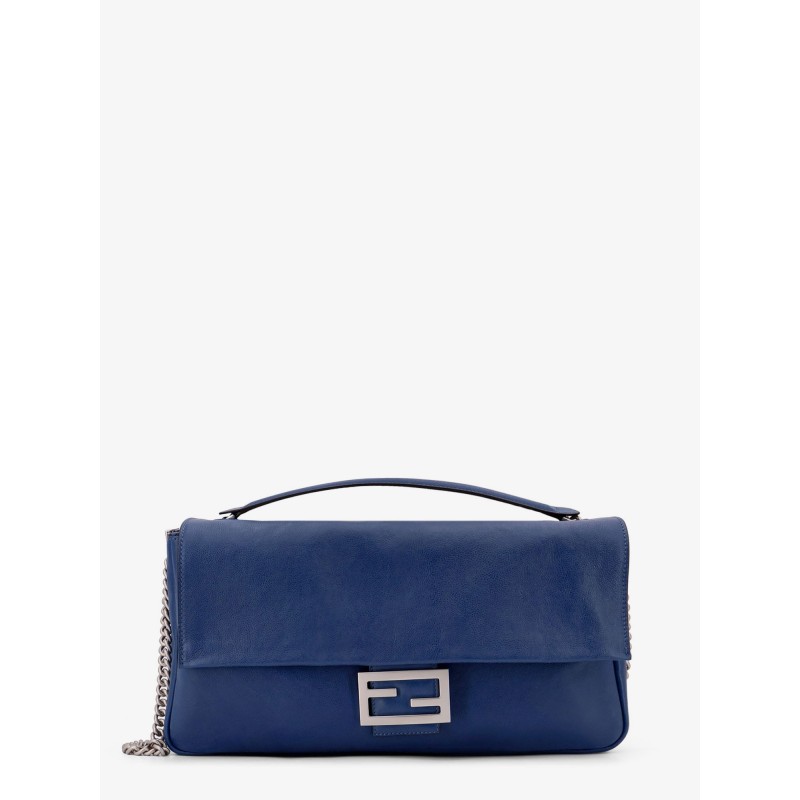 Baguette chain large leather shoulder bag