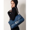 Baguette chain large leather shoulder bag