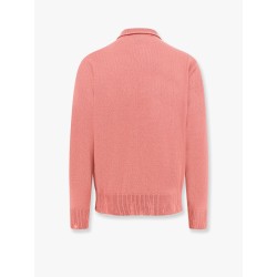 Wool and cashmere sweater with logoed label