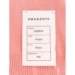 Wool and cashmere sweater with logoed label