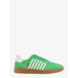 Suede sneakers with leather bands