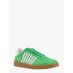 Suede sneakers with leather bands