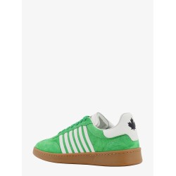 Suede sneakers with leather bands