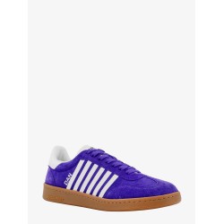 Suede sneakers with leather bands