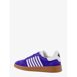 Suede sneakers with leather bands