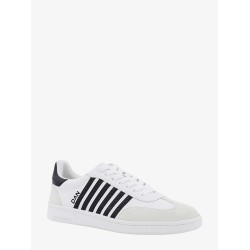 Leather and suede sneakers