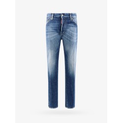 Cotton jeans with back logo patch