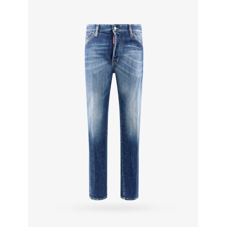Cotton jeans with back logo patch