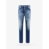 Cotton jeans with back logo patch