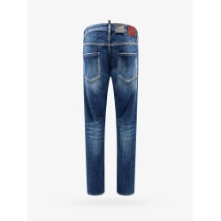 Cotton jeans with back logo patch