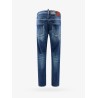 Cotton jeans with back logo patch