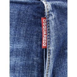 Cotton jeans with back logo patch