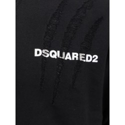 Cotton sweatshirt with dsquared print