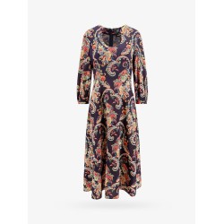 Long dress with multicolor floral print