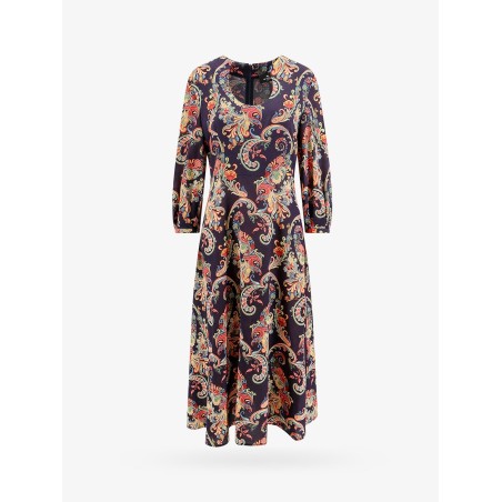 Long dress with multicolor floral print