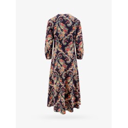 Long dress with multicolor floral print