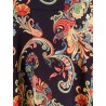 Long dress with multicolor floral print