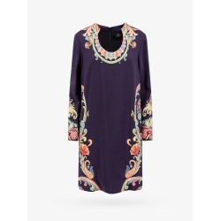 Viscose dress with iconic multicolor print