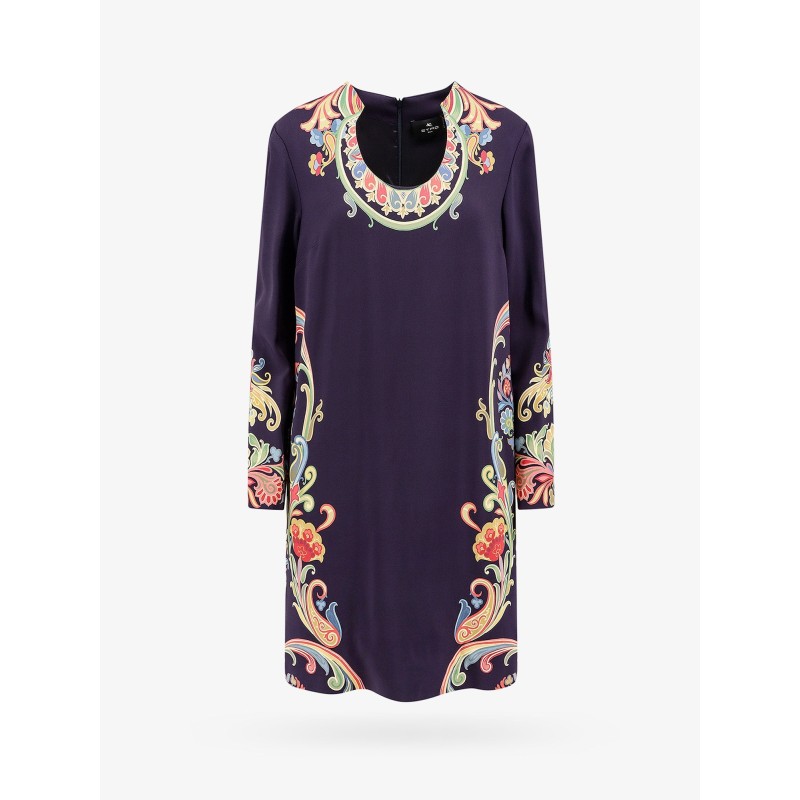 Viscose dress with iconic multicolor print