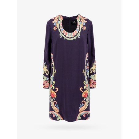 Viscose dress with iconic multicolor print