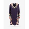 Viscose dress with iconic multicolor print