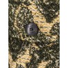 Double-breasted coat with multicolor motif