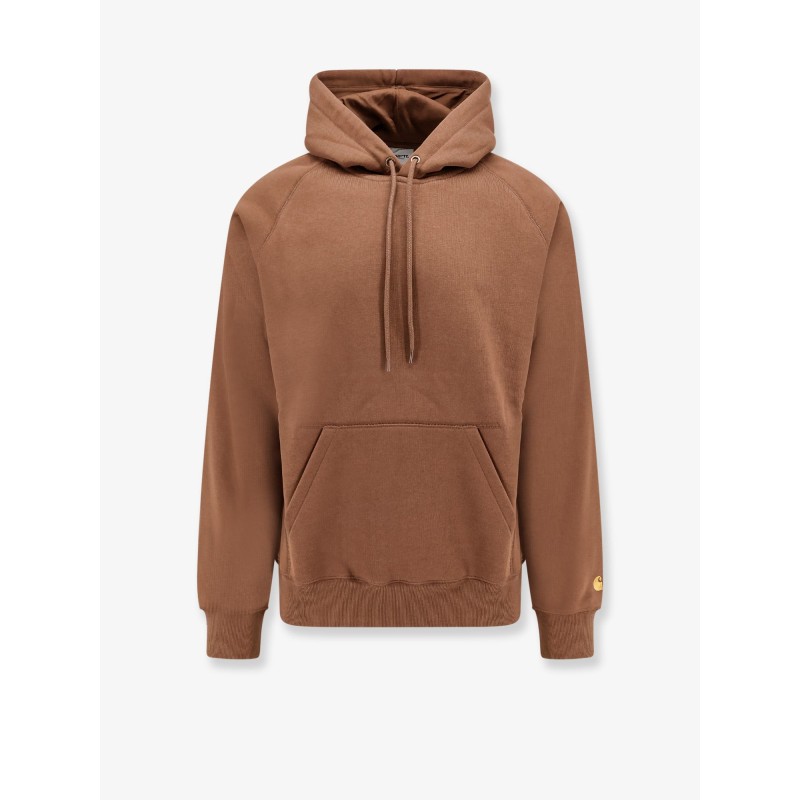 Cotton blend sweatshirt with logo embroidery