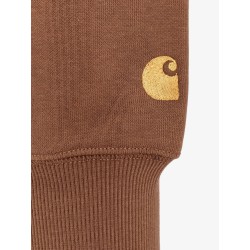 Cotton blend sweatshirt with logo embroidery