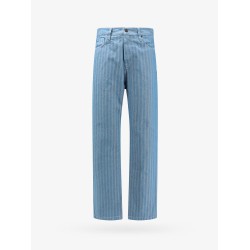 Cotton jeans with striped motif