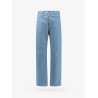 Cotton jeans with striped motif
