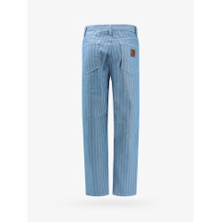 Cotton jeans with striped motif