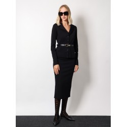 Viscose blend longuette skirt