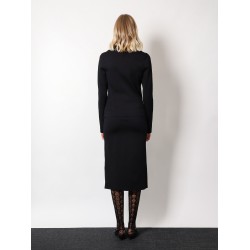 Viscose blend longuette skirt