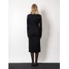 Viscose blend longuette skirt