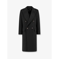 Cashmere coat with satin lining