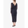 Polka-dots dress with drapery