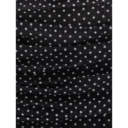 Polka-dots dress with drapery
