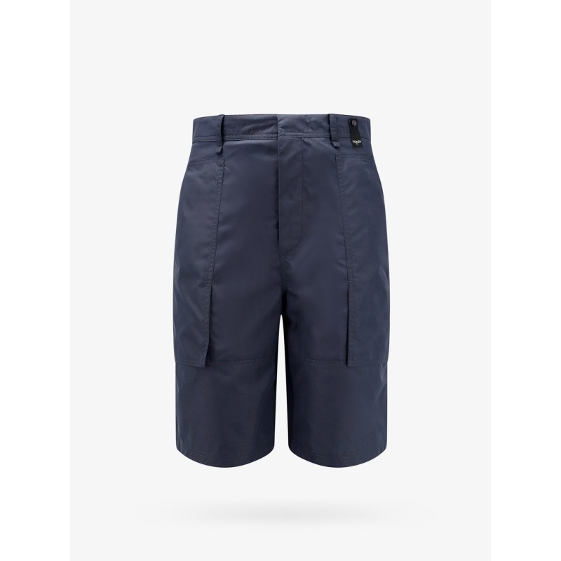 Cotton blend bermuda shorts with ff detail