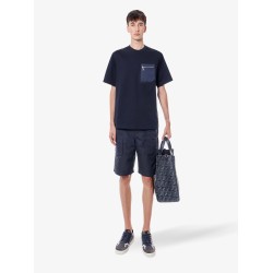 Cotton blend bermuda shorts with ff detail