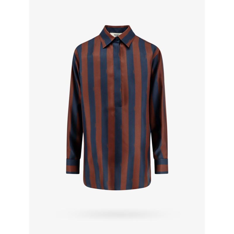 Silk shirt with pequin stripes