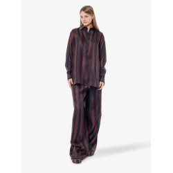 Silk shirt with pequin stripes
