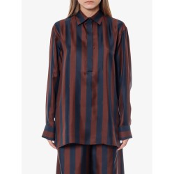 Silk shirt with pequin stripes