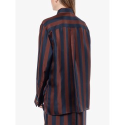 Silk shirt with pequin stripes